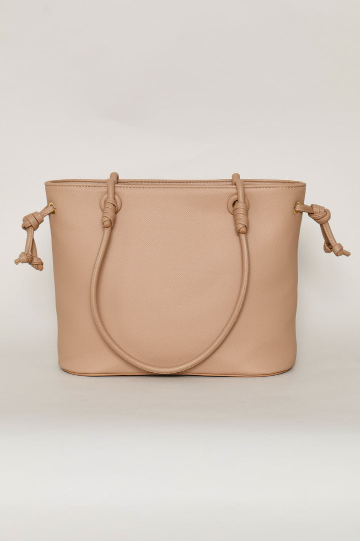 Woven Shopper Bag - Beige