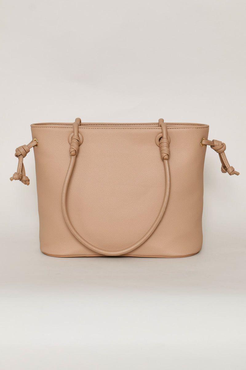 Woven Shopper Bag - Beige