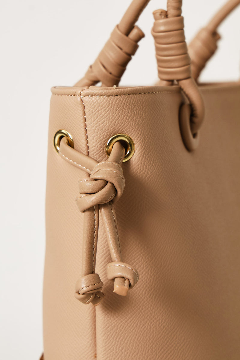 Woven Shopper Bag - Beige