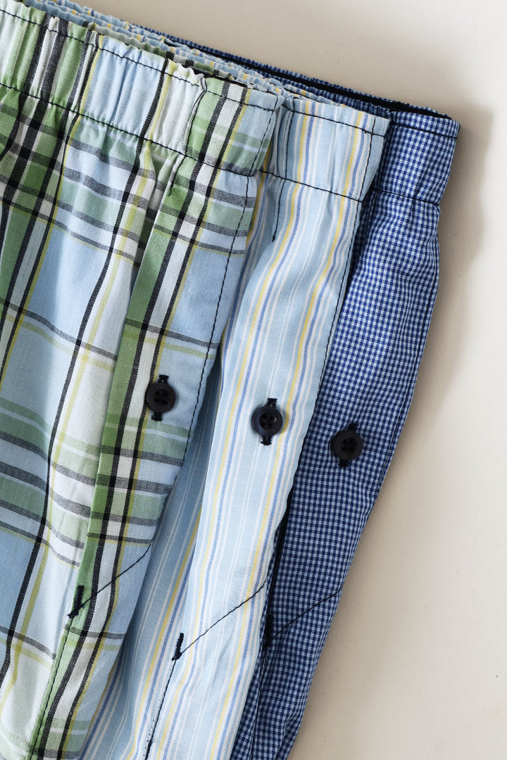 3 Pack Value Boxers - Light Blue/Mint