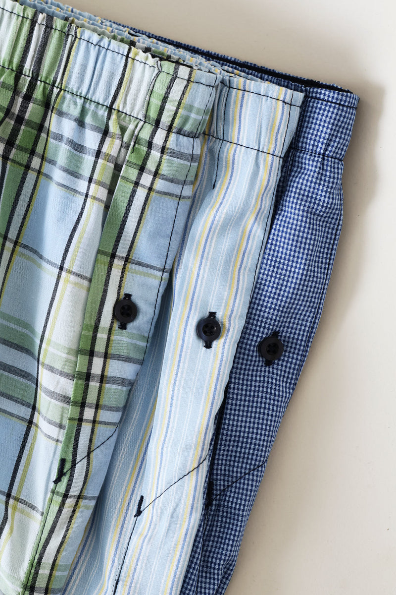 3 Pack Value Boxers - Light Blue/Mint