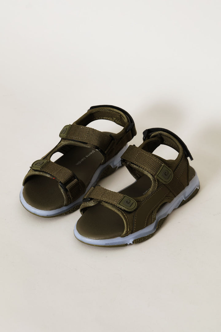 Pre-Boys Open Toed Adventure Sandal - Olive