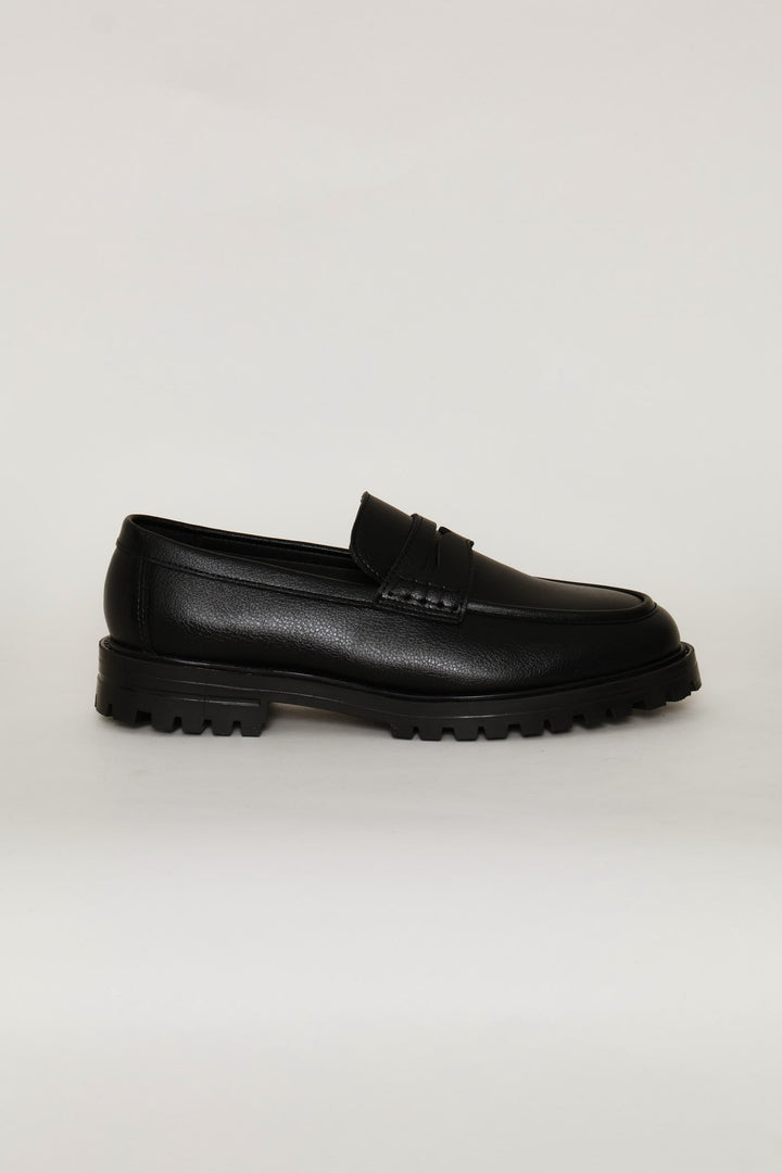 Penny Moccasin Casual Loafer - Black