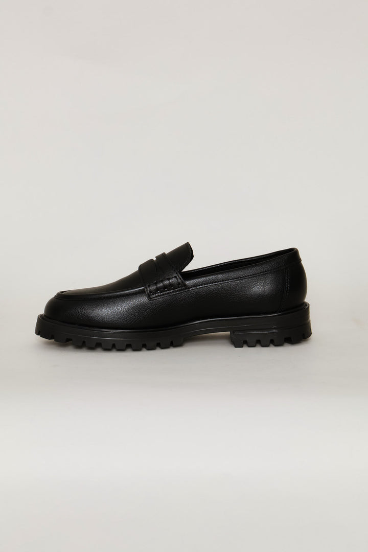 Penny Moccasin Casual Loafer - Black