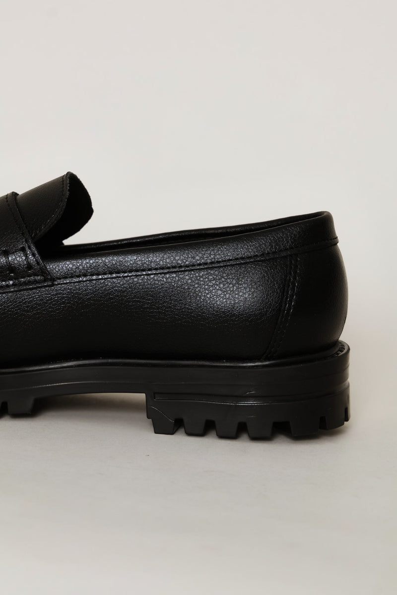 Penny Moccasin Casual Loafer - Black