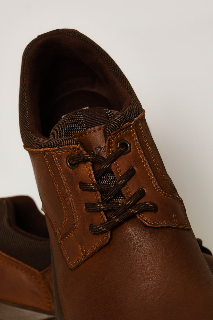 Dawie Lace Up Worker Shoe - Brown