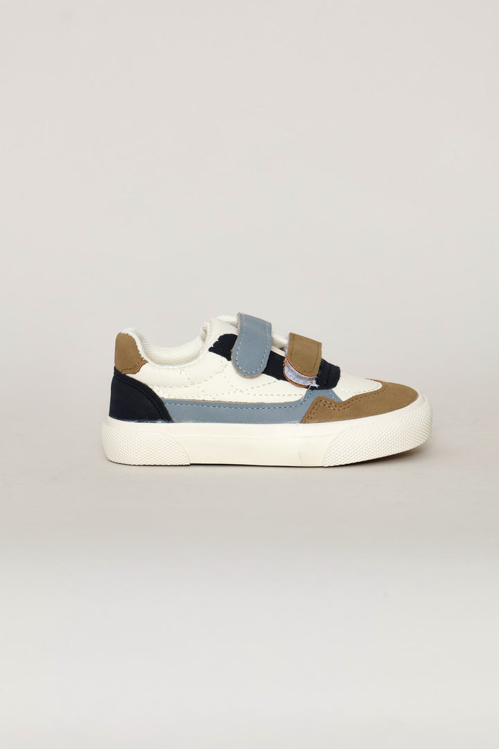 Pre-Boys Vulcanised Velcro Sneaker - Blue