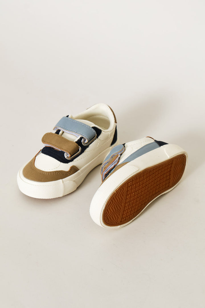 Pre-Boys Vulcanised Velcro Sneaker - Blue