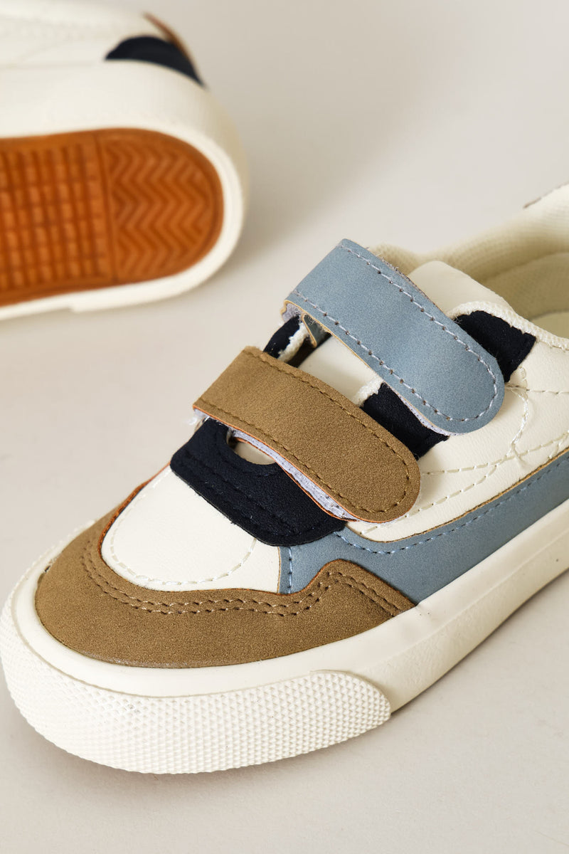 Pre-Boys Vulcanised Velcro Sneaker - Blue
