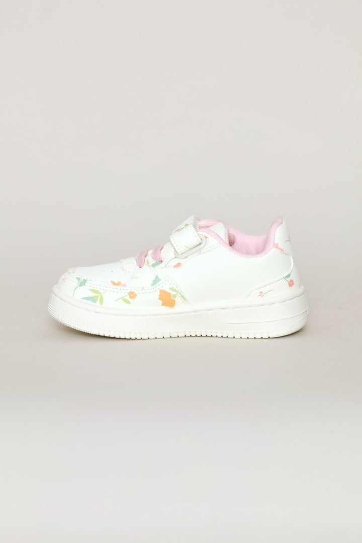 Pre-Girls Floral Court Sneaker - Pink