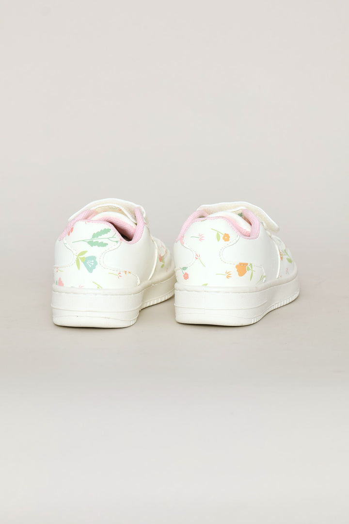 Pre-Girls Floral Court Sneaker - Pink