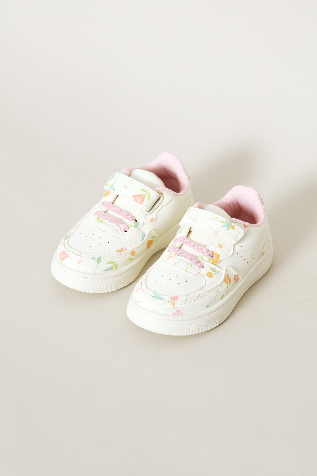 Pre-Girls Floral Court Sneaker - Pink