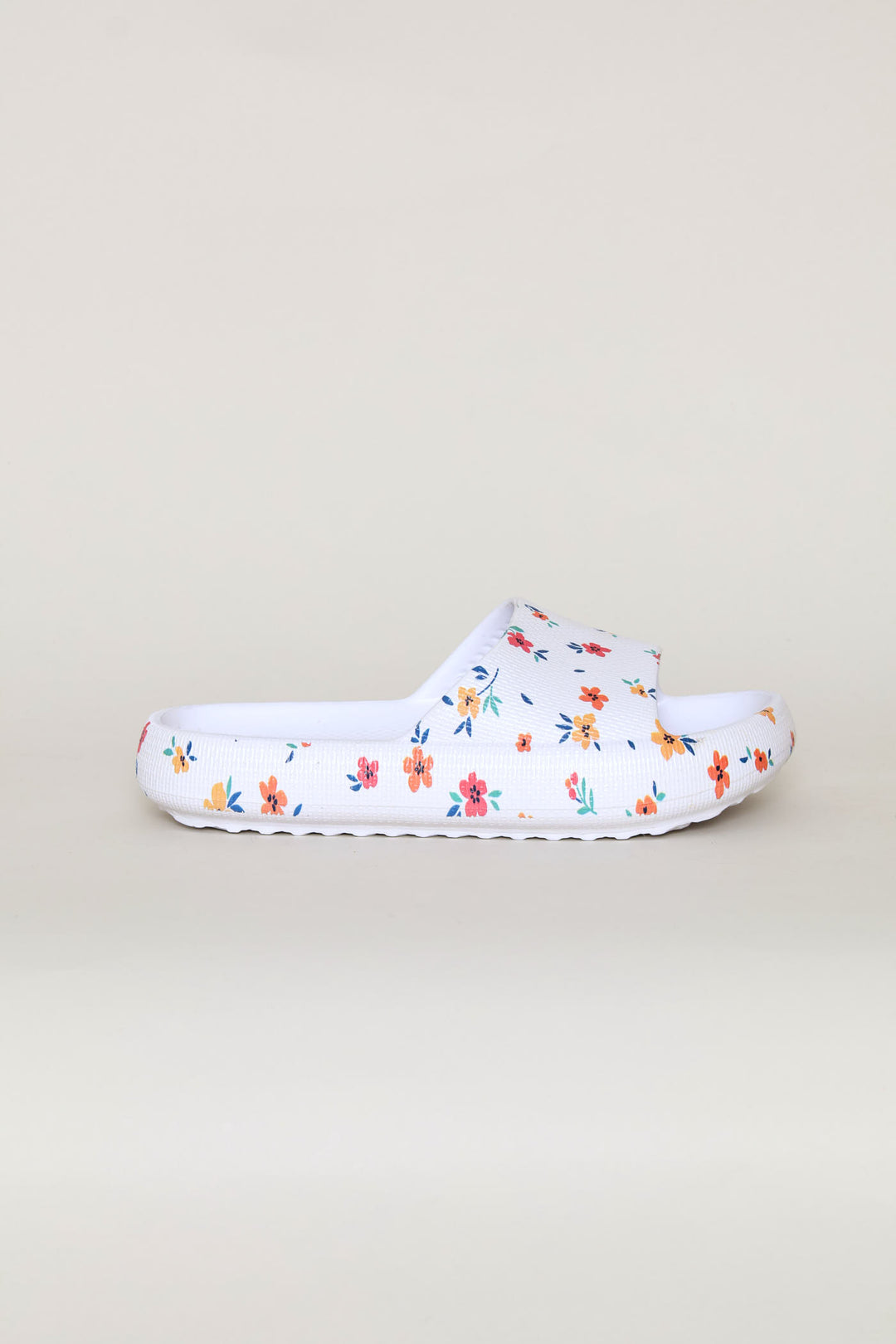 Printed Eva Mule Sandal - White