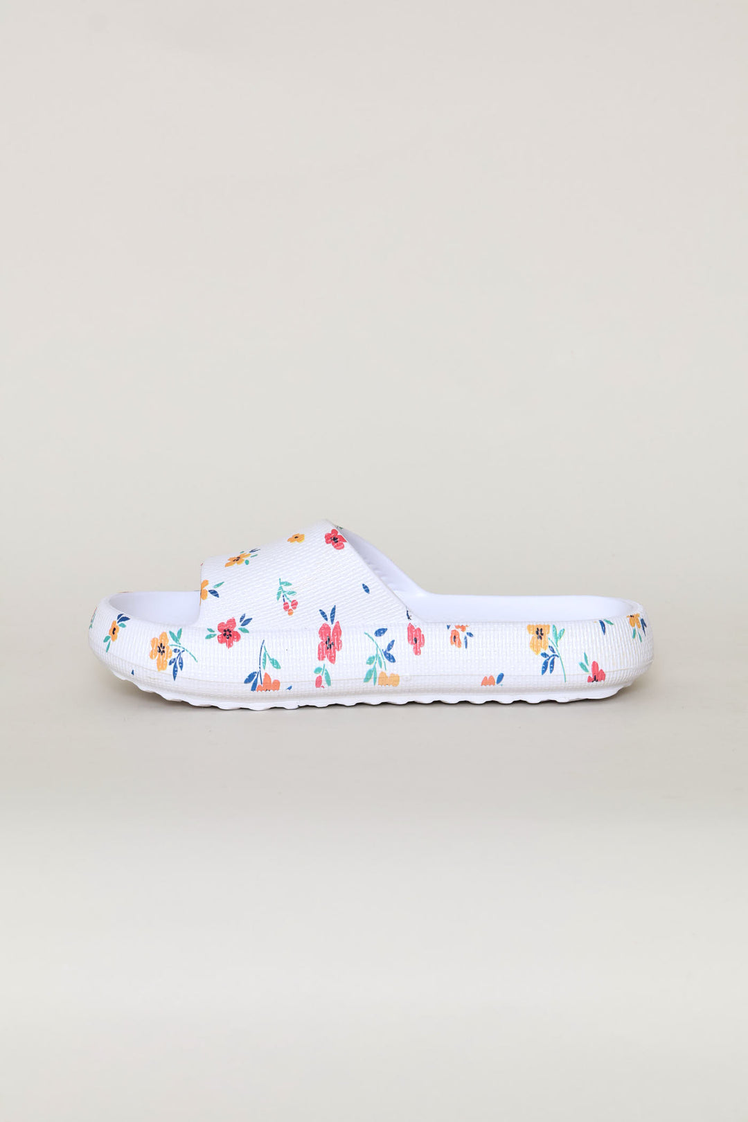 Printed Eva Mule Sandal - White