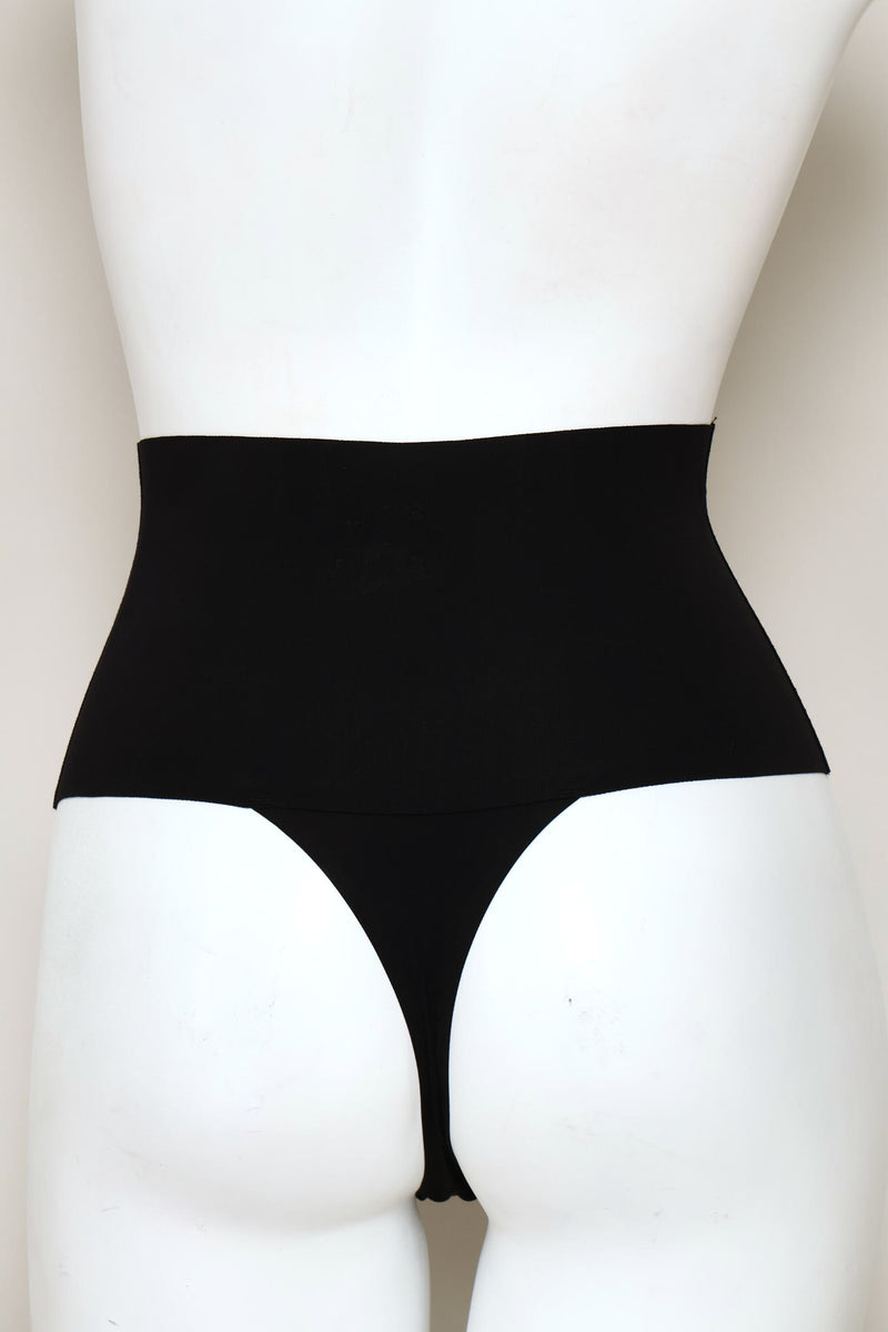 Polyamide Shaper Thong - Black