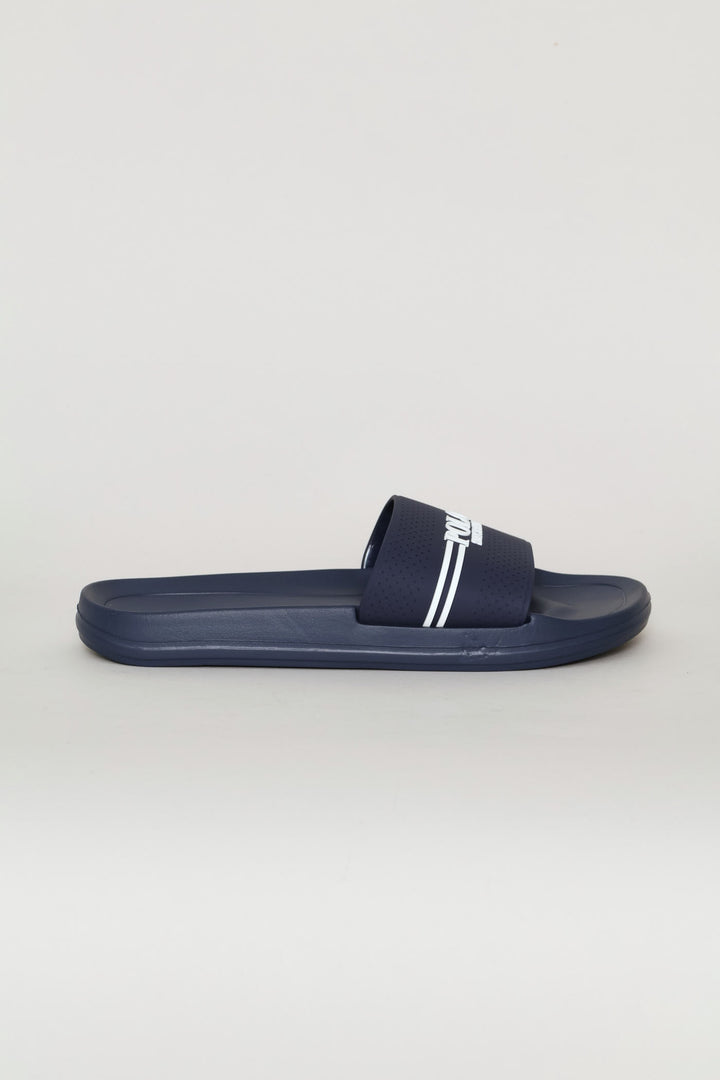 Perforated Logo Slide - Navy