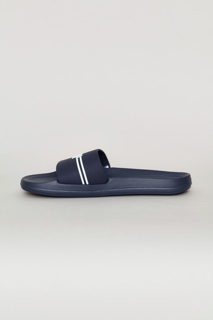 Perforated Logo Slide - Navy