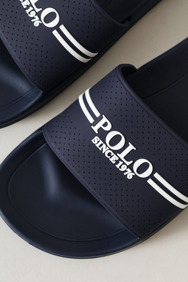 Perforated Logo Slide - Navy