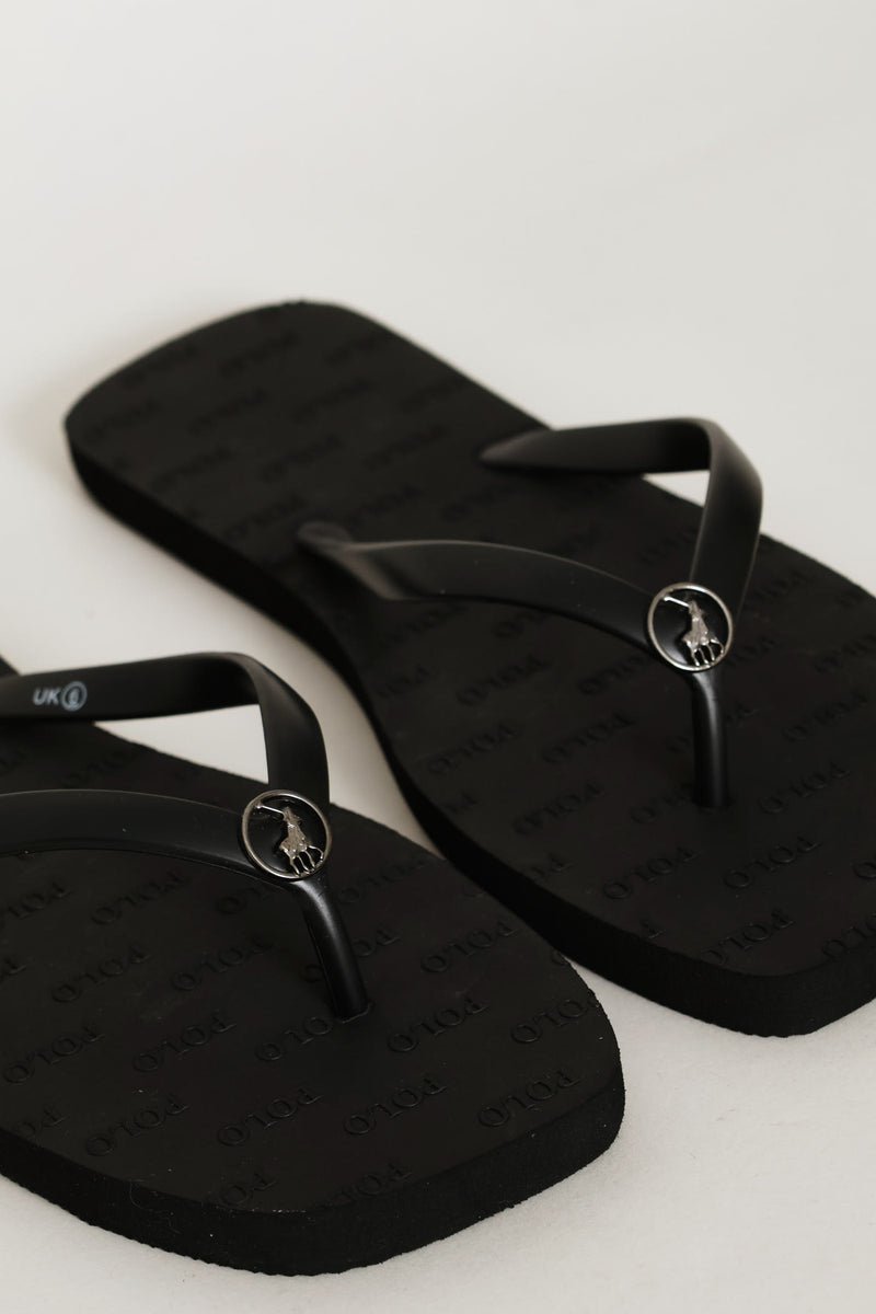 Print Flip Flop - Black