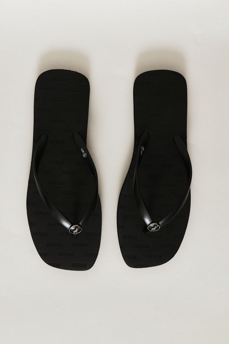 Print Flip Flop - Black