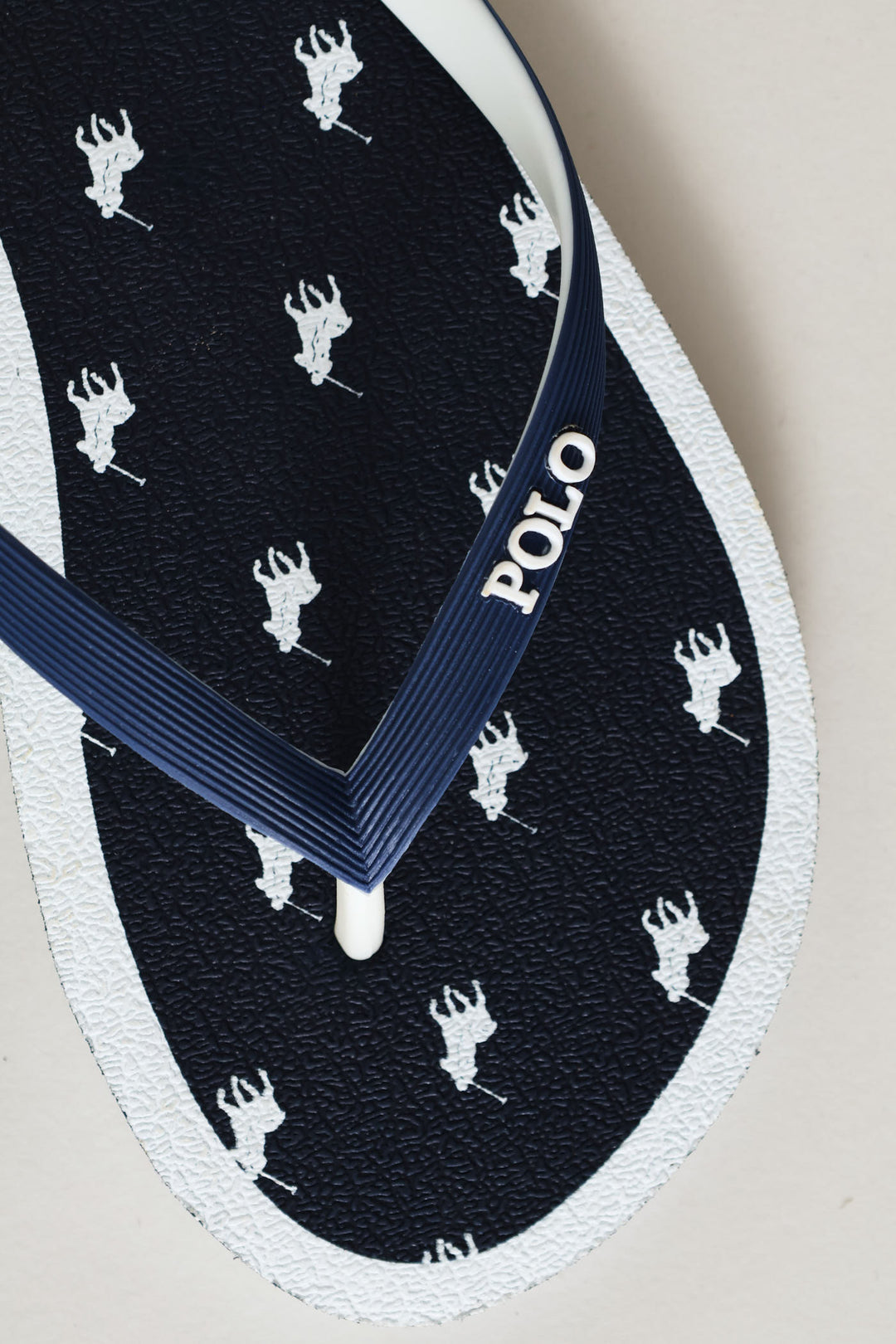Boys Monogram Flip Flop - Navy