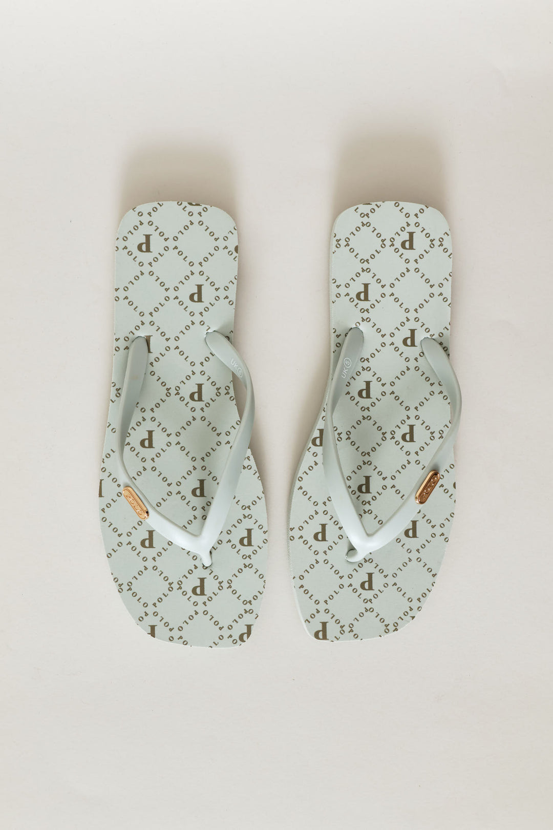 Monogram Flip Flop - Sage
