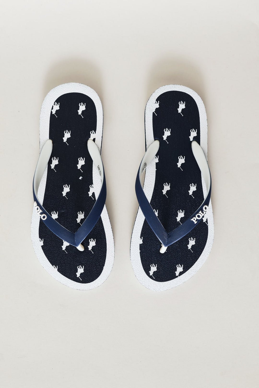 Boys Monogram Flip Flop - Navy