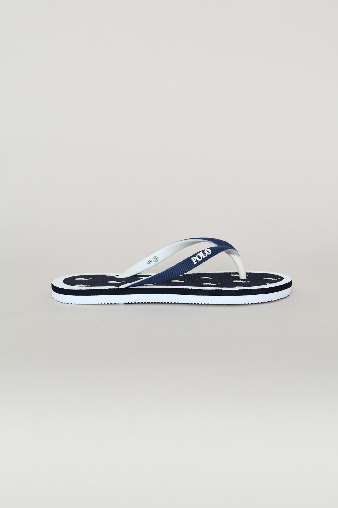 Boys Monogram Flip Flop - Navy