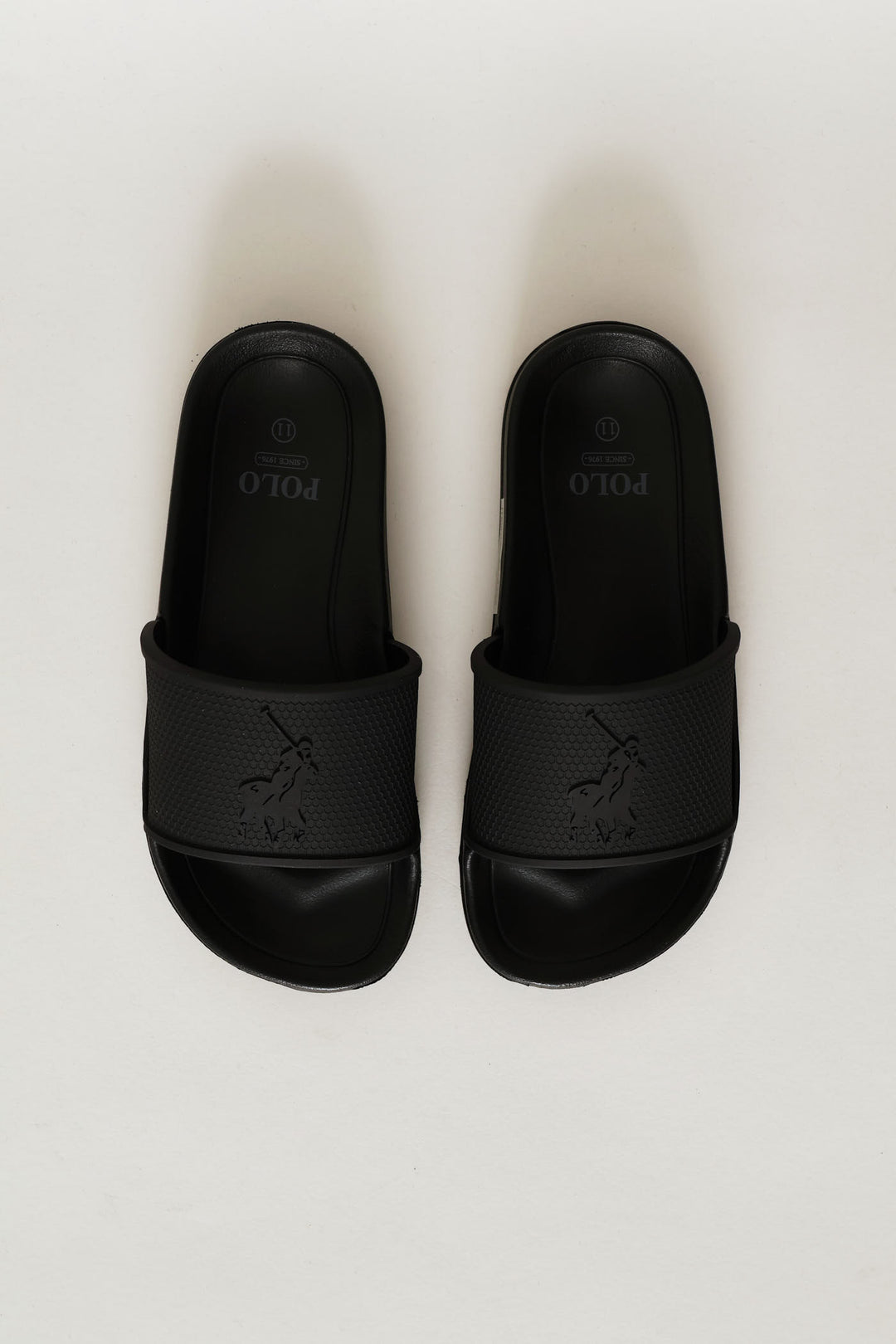 Boys Pony Moulded Pool Sandal - Black