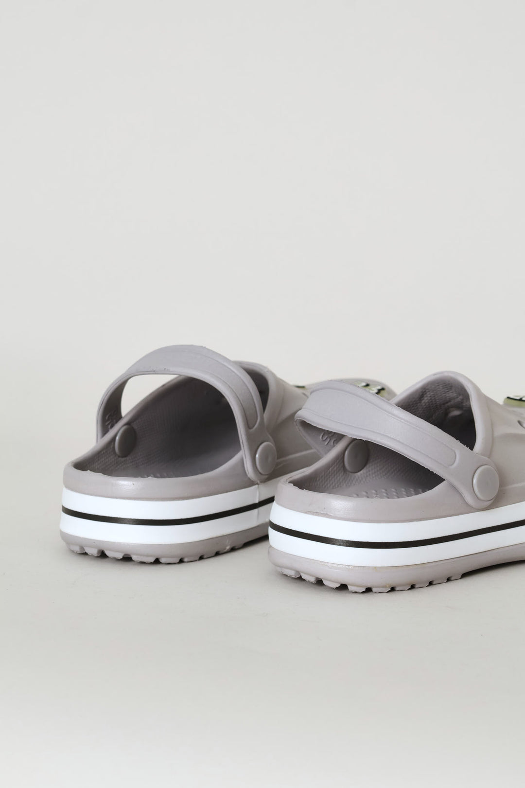 Boys Glow Letter Clog - Grey