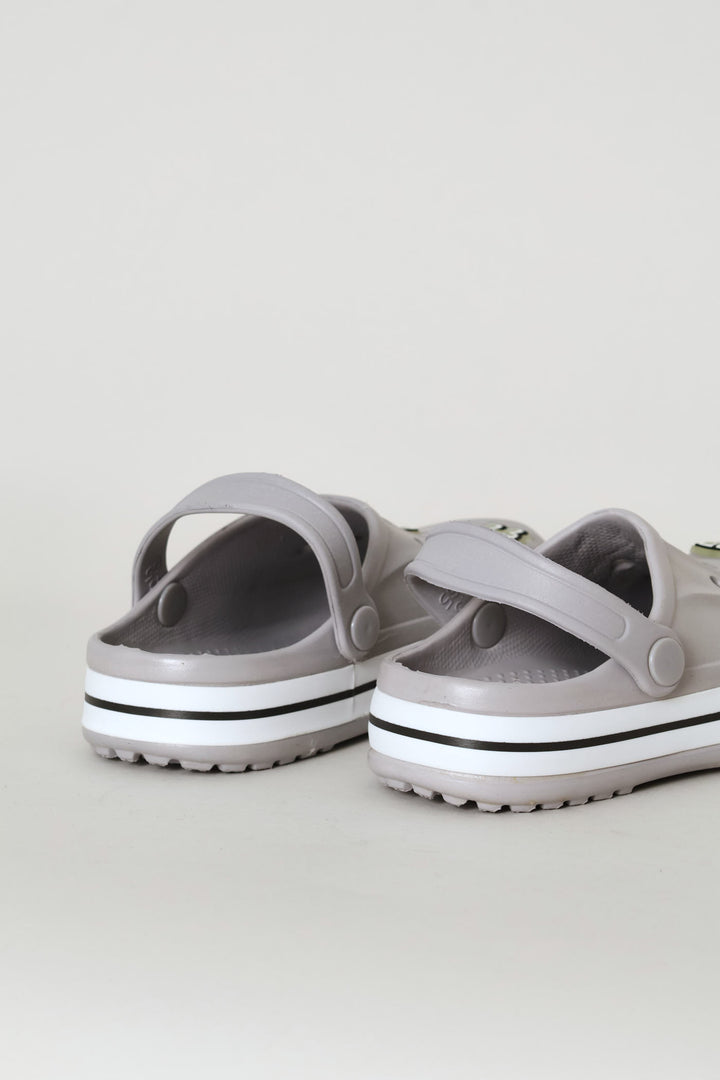 Boys Glow Letter Clog - Grey