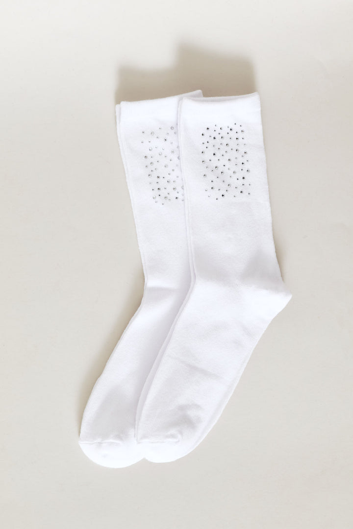 2 Pack Diamante Crew Socks - Multi