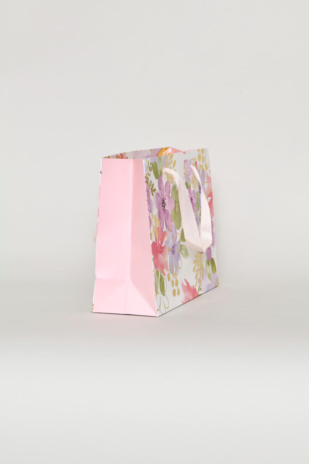Pastel Floral Watercolour Gift Bag - Purple