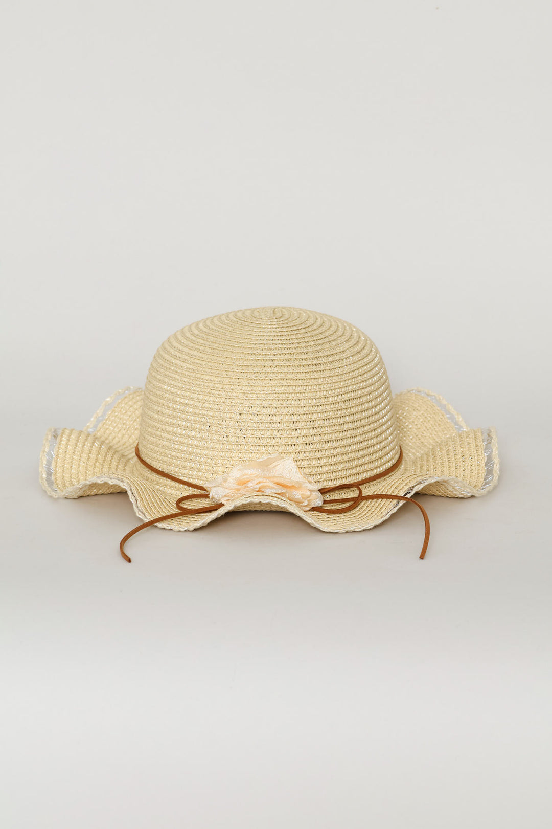 Pre-Girls Flower Trim Sunhat - Nude