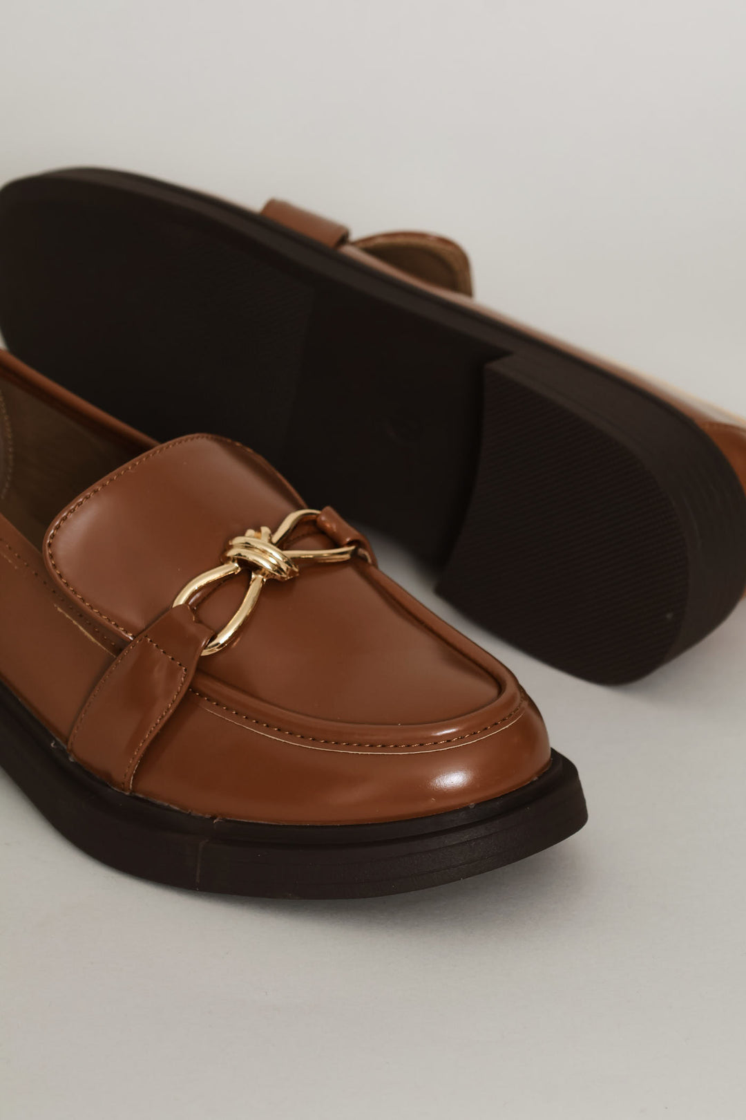 Knotted Trim Chunky Loafer - Taupe