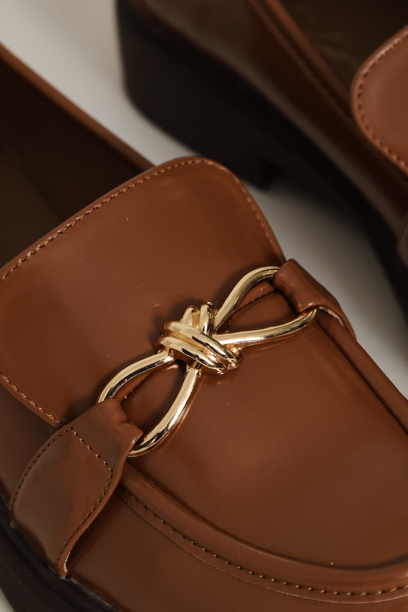 Knotted Trim Chunky Loafer - Taupe