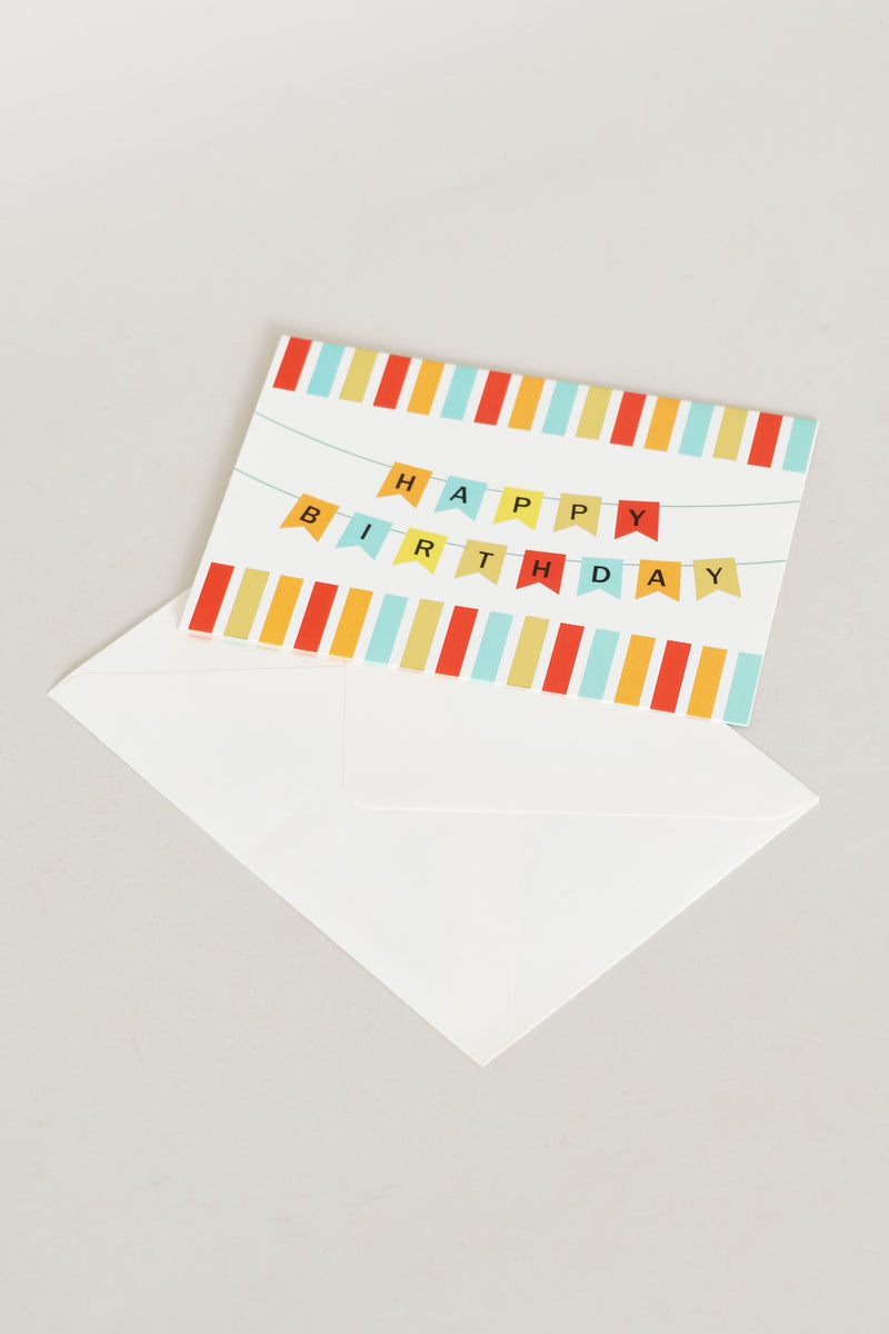Happy Birthday Banner Card - Multi