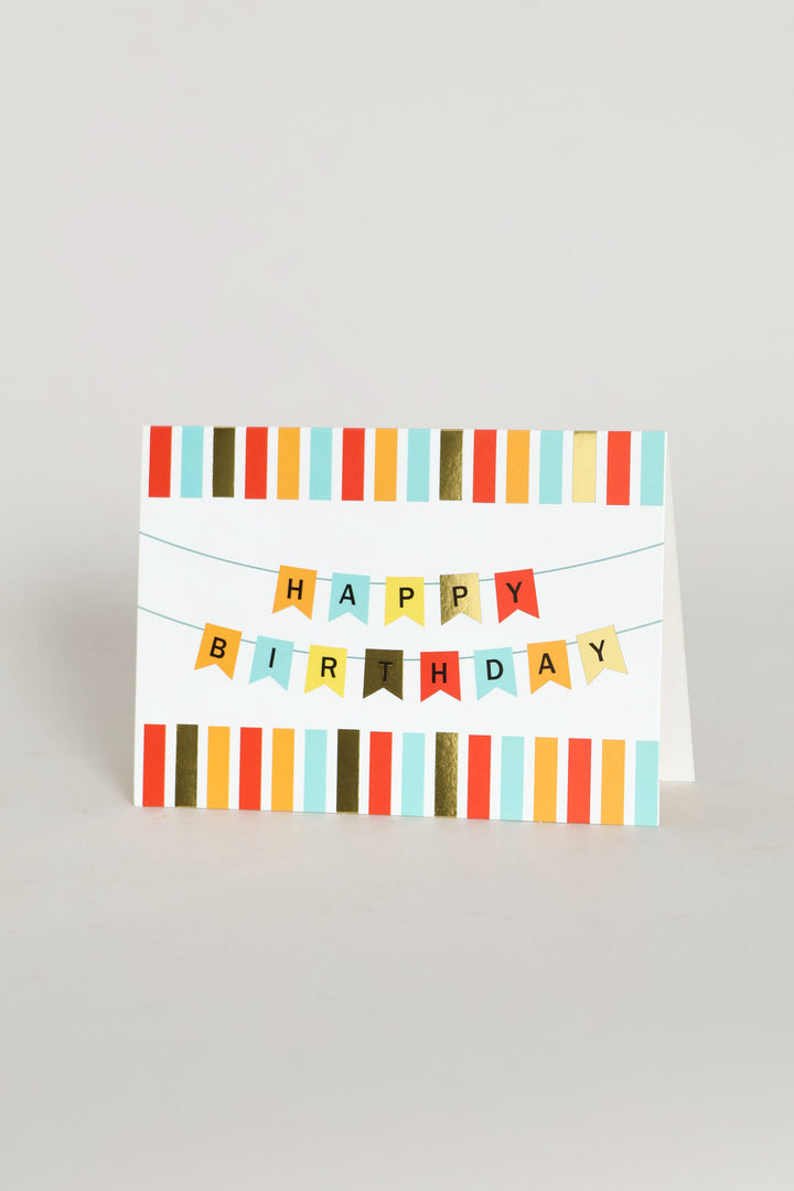 Happy Birthday Banner Card - Multi