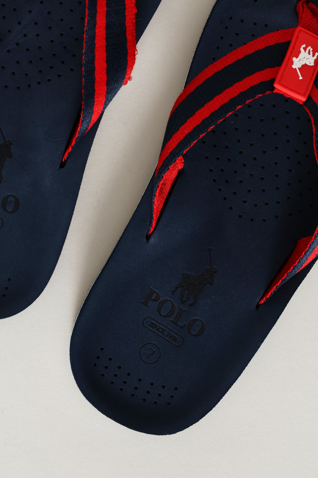Perforated Flip Flop - Navy