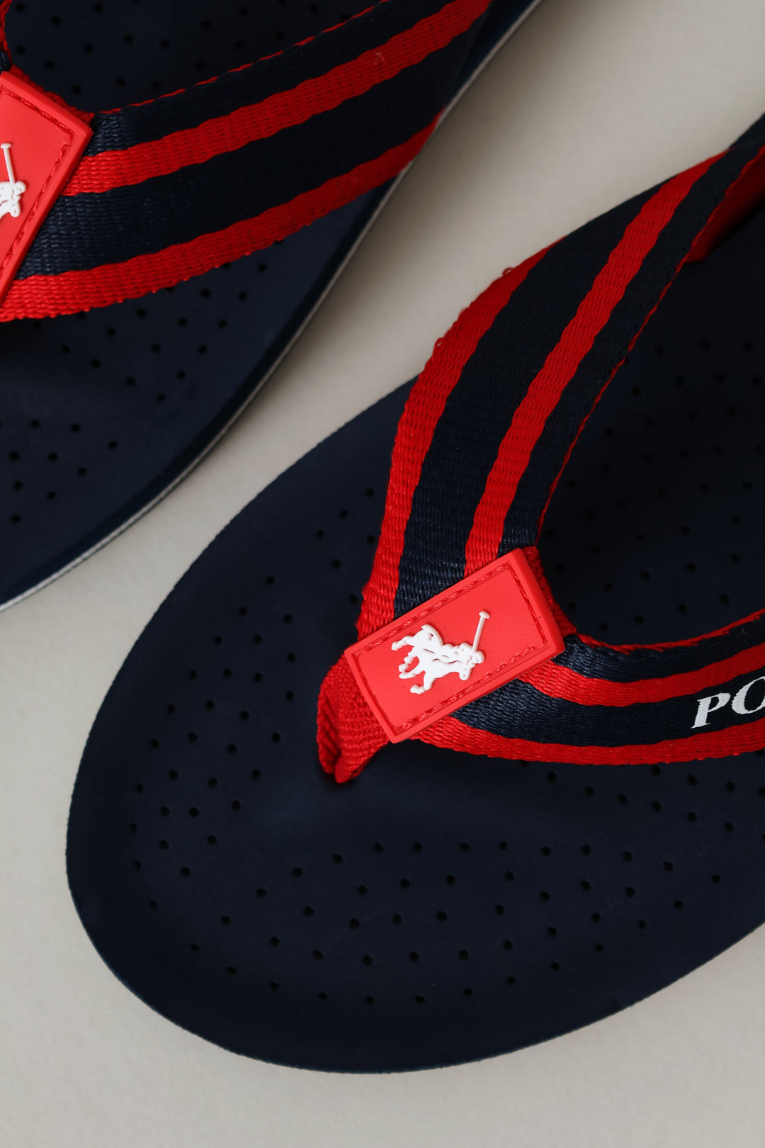 Perforated Flip Flop - Navy
