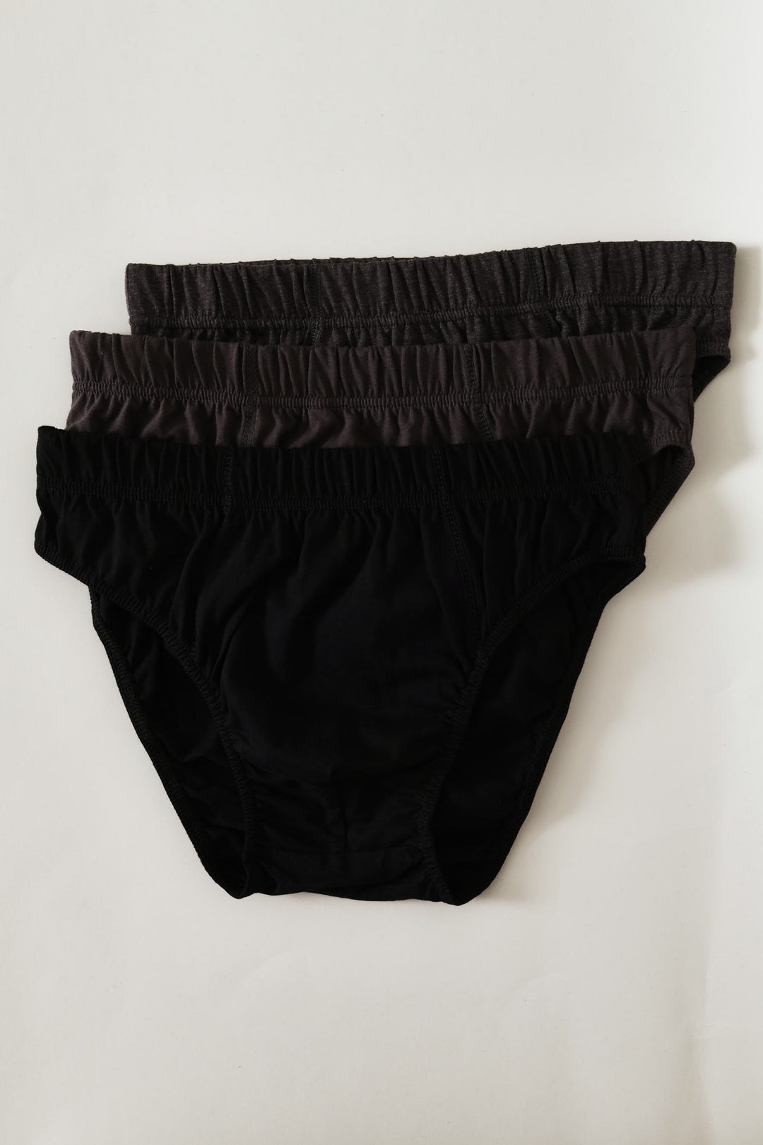 3 Pack Mini Briefs - Black/Slate/Charcoal Melange