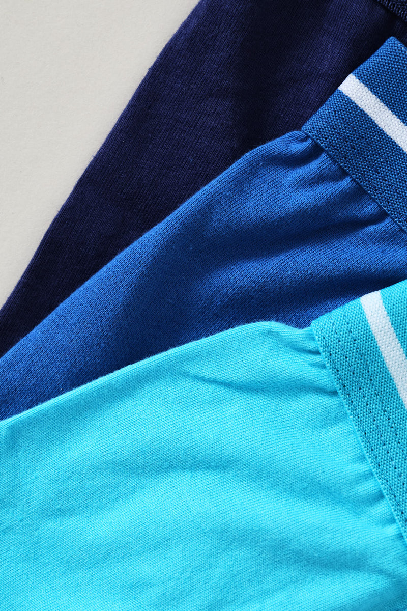 Pre-Boys 3 Pack Plain Boxers - Blue