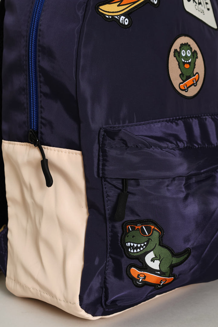 Pre-Boys Badge Backpack - Navy