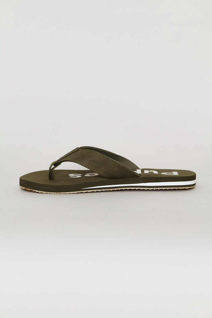 Stomp Wide Vamp Sandal - Olive