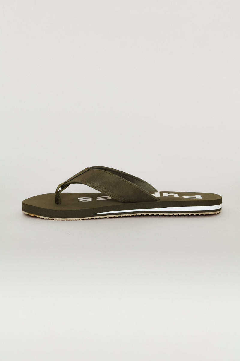 Stomp Wide Vamp Sandal - Olive