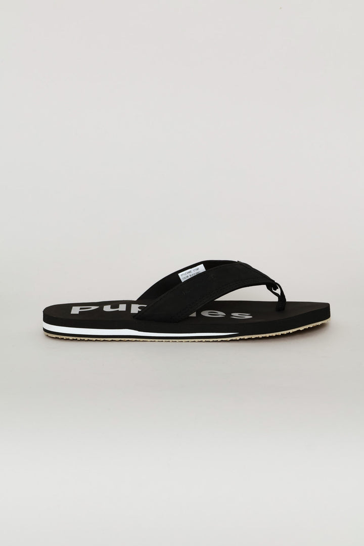Stomp Wide Vamp Sandal - Black