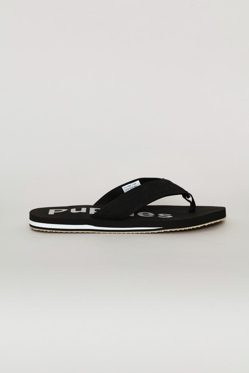Stomp Wide Vamp Sandal - Black