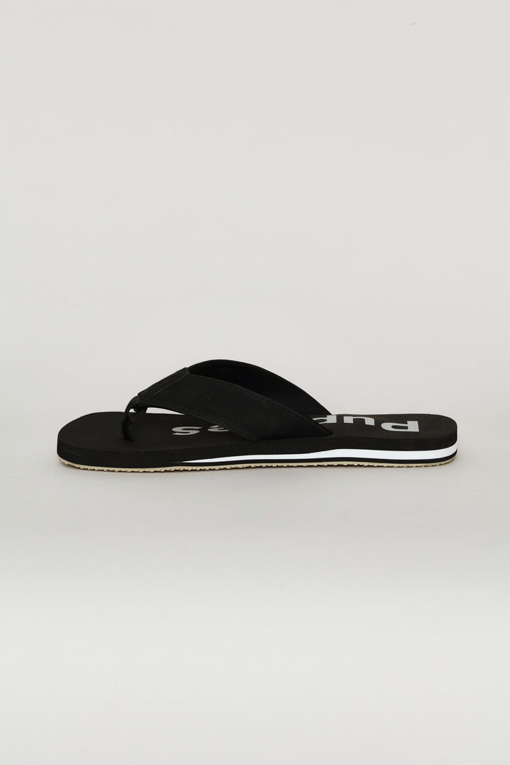 Stomp Wide Vamp Sandal - Black