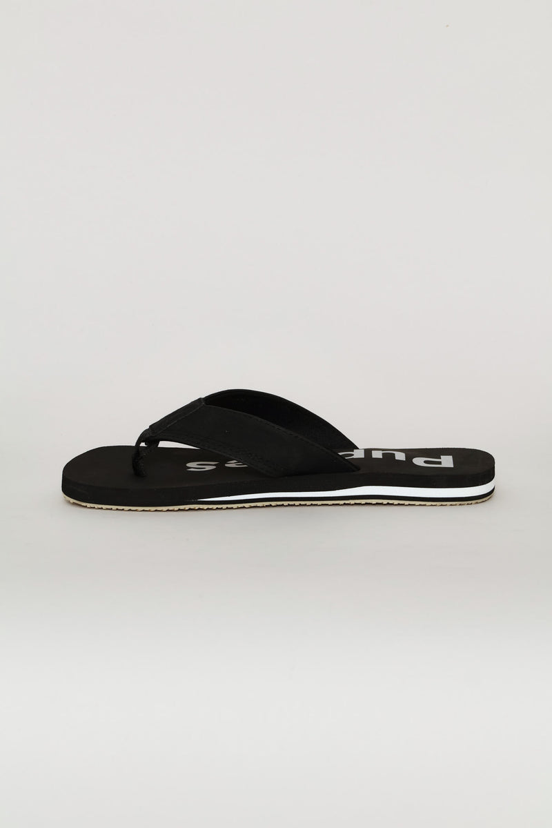 Stomp Wide Vamp Sandal - Black