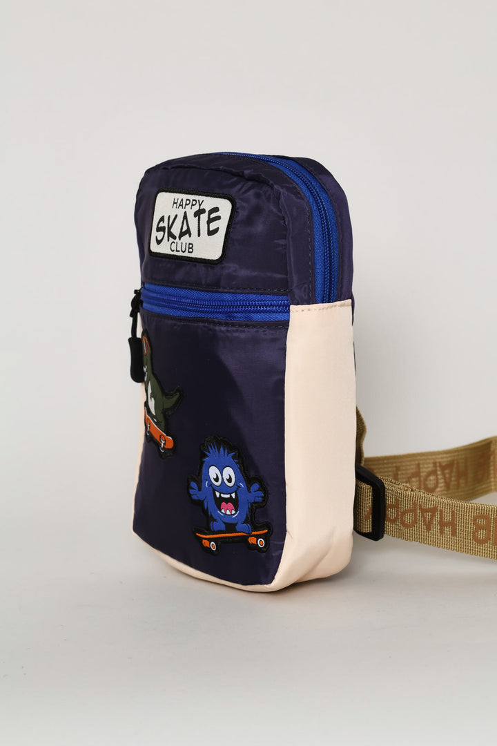 Pre-Boys Badge Sling Bag - Navy